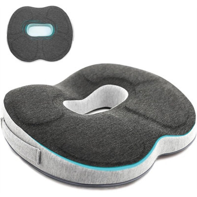 Memory Foam Coccyx Pain Relief Donut Seat Cushion from B&Q