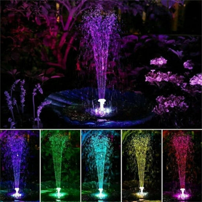 8 Led Solar Fountain Pump Garden Pond Pool Aquarium from B&Q