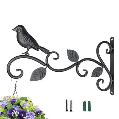  - 2 Packs Hanging Basket Brackets Wall Hanging Hooks 12 Inch Iron Plant Hanger