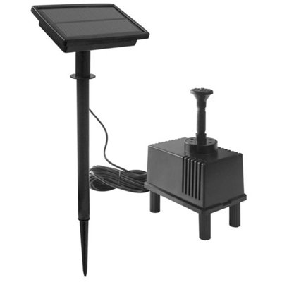  - 180L/h Solar Panel Powered Water Feature Pump Garden Pool Pond Aquarium Fountain
