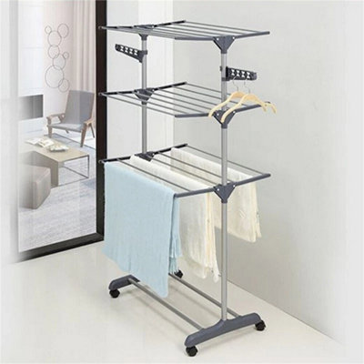 4 Tier Heavy Duty Clothes Airer Indoor Outdoor Drying Rack from B&Q