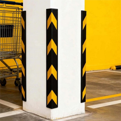 2Pcs Reflective Garage Wall Corner Safety Protector Strips from B&Q