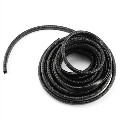 5M Van Window Black Knock On Trim 2-4mm Pvc Rubber from B&Q