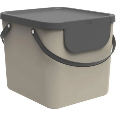  - Kitchen Waste Bin,40L Waste Separation System W/ HandleCappuccino