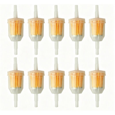 10Pcs Universal Petrol Inline Fuel Filter 6mm/8mm from B&Q