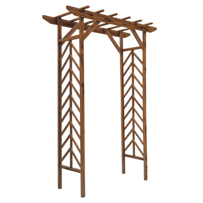  - Wooden Garden ArborArch Trellis For Climbing Vines