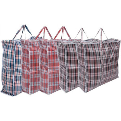  - 5 Xl Extra Large 80X60Cm Laundry Zipped Reusable Strong Shopping Storage Bags