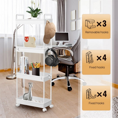 Slide Out Kitchen Trolley Bathroom Rack Holder Storage Shelf Wheels from B&Q