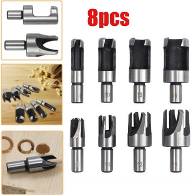 8Pcs 10mm Wood Plug Hole Cutter Dowel Maker Drill Bit Set from B&Q