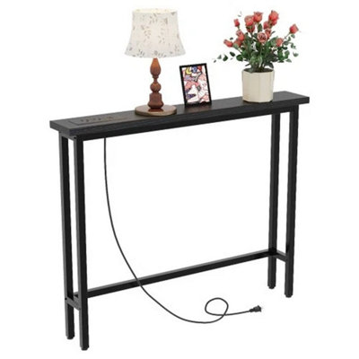  - Console Table Sofa Table Hallway Table Entryway Display Shelf With Power Strip
