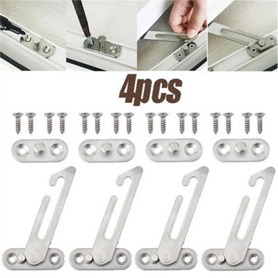 4Pcs Upvc Window Restrictor Child Safety Lock Catch Hook from B&Q