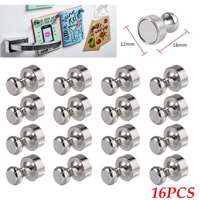 16Pcs Mini Neodymium Fridge Magnets Whiteboard Push Pins from B&Q