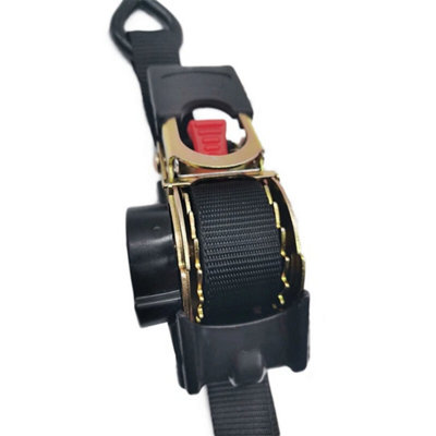  - 4X Sealey Auto Retract Ratchet Tie Down Straps 600Kg Capacity 25mmx3M Atd25301 J
