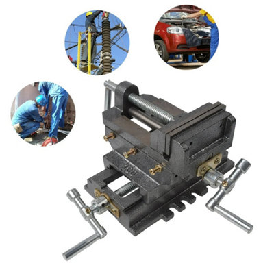 - Cross Sliding Drill Press Vise 4" Table Vice For Milling MachinesDrill Presses