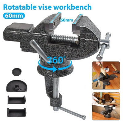  - 60mm Work Bench Vice Engineer Jaw Swivel Base Workshop Vise Clamp