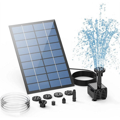 190L/h Solar Water Pump Pool Garden Pond Aquarium Fountain from B&Q