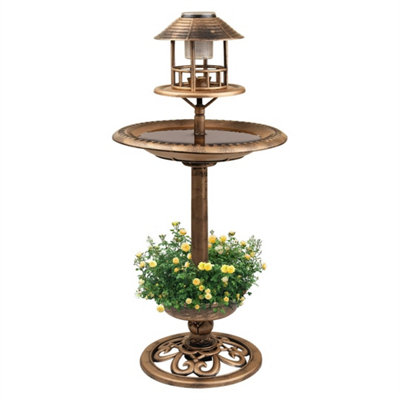 Bird Feeder Bath Hotel Solar Light Garden Table from B&Q