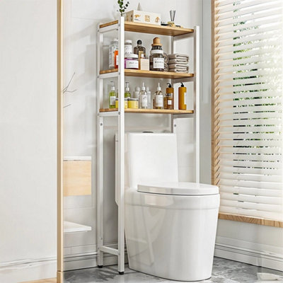  - White 3 Tier Over Toilet & Laundry Storage Rack Bathroom Washing Machine Shelf Rack