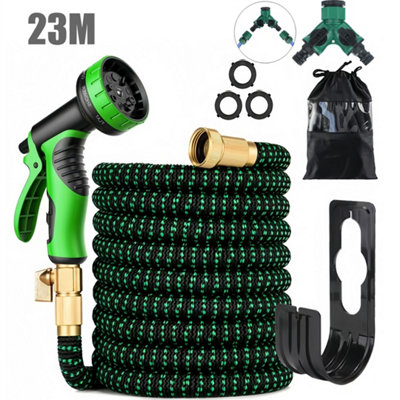  - 75Ft / 23M Heavy Duty Expandable Garden Hose Flexible Water Magic Hose Pipe With Spray Gun