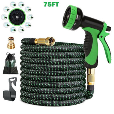  - 75Ft Hose+Spray Gun+Brass Connector+Hanger+Bag  Heavy Duty Flexible Expandable Garden Magic Water Hose Pipe With Spray Gun