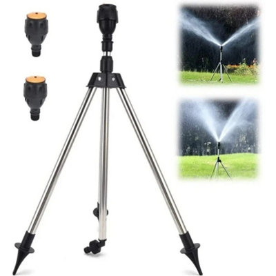  - 360 Degree Automatic Rotating Sprinkler Garden Irrigation Watering Nozzles With Tripod