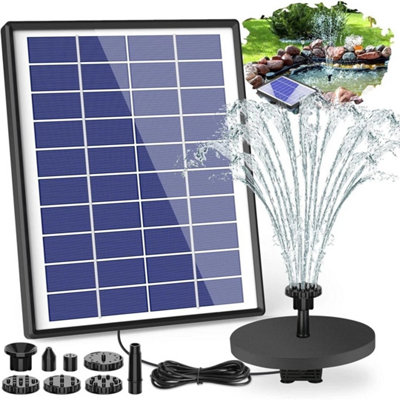  - 6.5W Solar Power Fountain Pump Upgrade Bird Bath Solar Fountain With 6 Nozzles