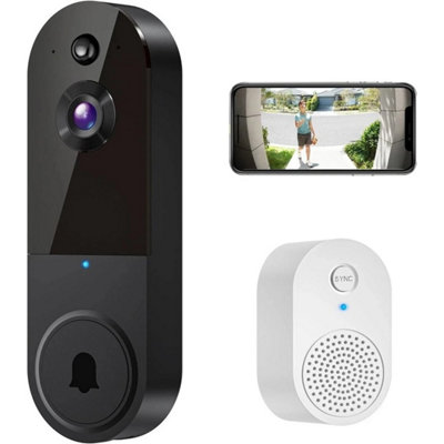 B&Q Black 1080P Wifi Smart Video Doorbell
