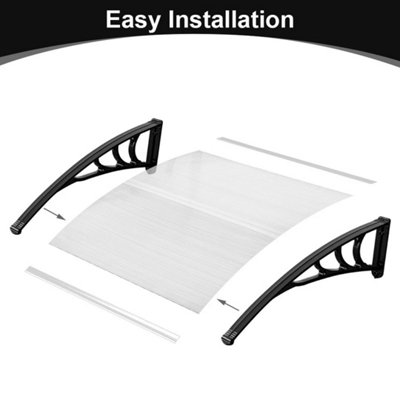  - White Outdoor Door Canopy Rain Shelter Awning