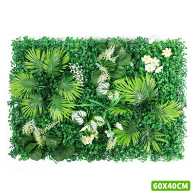  - 2X Artificial Greenery Hedge Grass Mat Decor Panel