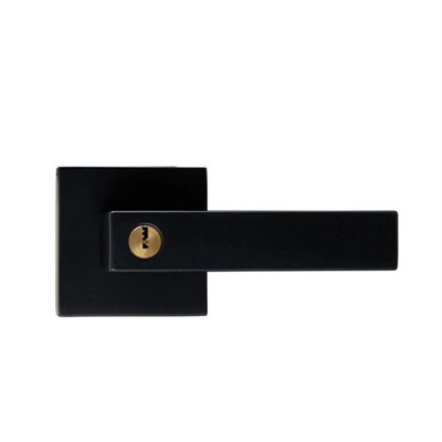  - Lockable Entry Lever Door Handle Lock Set With Keys