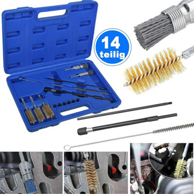 14Pcs Diesel Injector Seat Cleaning Brush Tool Kit from B&Q