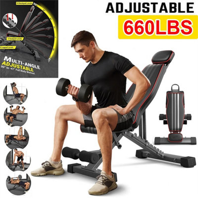 Foldable Adjustable Weight Bench Incline Decline Home Gym from B&Q