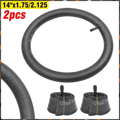 2Pcs 14" Bicycle Inner Tube 1.75-2.125 Straight Valve from B&Q