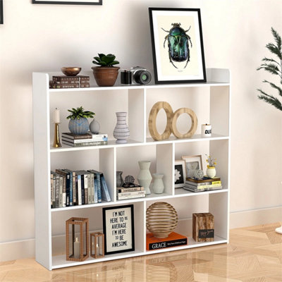 7 Cube Wooden Bookcase Storage Display Shelving Unit from B&Q