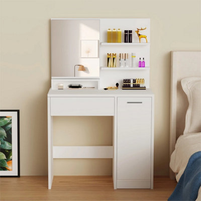  - Vanity Dressing Table With Mirror & Drawers Bedroom Makeup Desk Uk