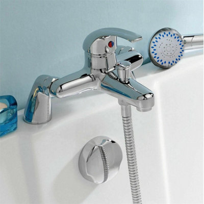  - Luxury Chrome Bath Mixer Tap Set With Handheld Shower Head