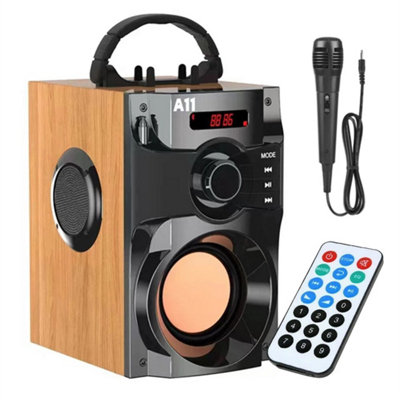 Heavy Bass Wireless Bt Speaker Fm Subwoofer With Mic from B&Q