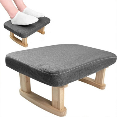Wooden Small Footstool Footrest Pouffe Foot Stool Padded Seatbench from B&Q