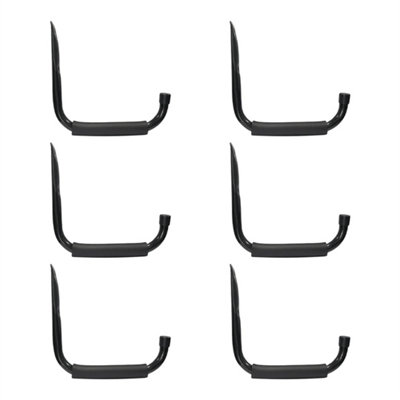 Pack Of 6-Heavy Duty Storage Hooks Garage Shed Brackets Ladder Bike Wall Garden Tool from B&Q
