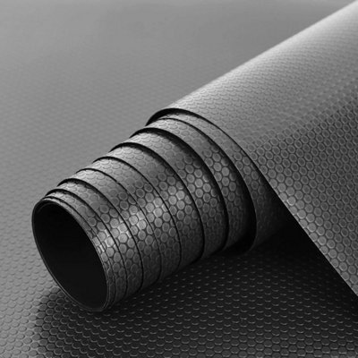 - Bulk Roll Waterproof Drawer Shelf Liner Mat Flexible Non-Slip Black A 60X600Cm