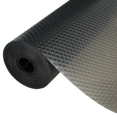  - 5M Non-Slip Draw Mat Shelf Liner Storage Pad Cupboard Drawer Antibacterial Mats Black 55X500Cm