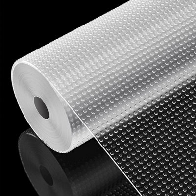  - 5M Non-Slip Draw Mat Shelf Liner Storage Pad Cupboard Drawer Antibacterial Mats Clear 55X500Cm