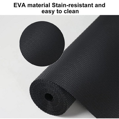  - Bulk Roll   Non-Slip Light Grey Waterproof Drawer Shelf Liner Mat Diamond Patternblack 60X500Cm