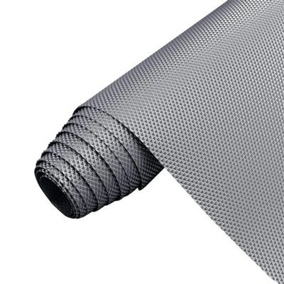  - Drawer Shelf Liner Mat Roll Grip Kitchen Cupboard Wardrobe 45 Cm X 5 M Grey
