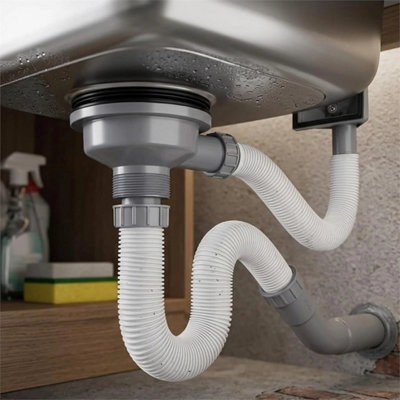 114mm Kitchen Sink Strainer Plug Square Overflow Kit from B&Q