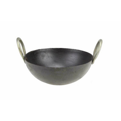 7-Inch Heavy Duty Iron Karahi Kadai Deep Frying Handles from B&Q