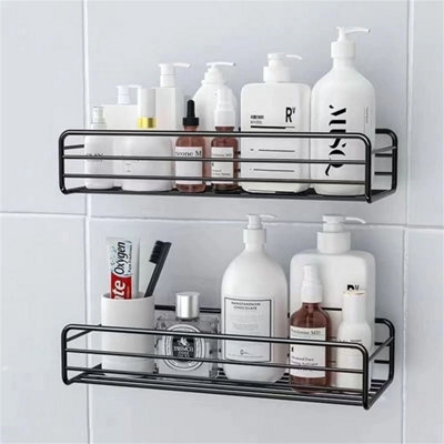 2Pcs Bathroom Corner Shower Shelf Shampoo Holder Storage Rack Caddy Organiser from B&Q
