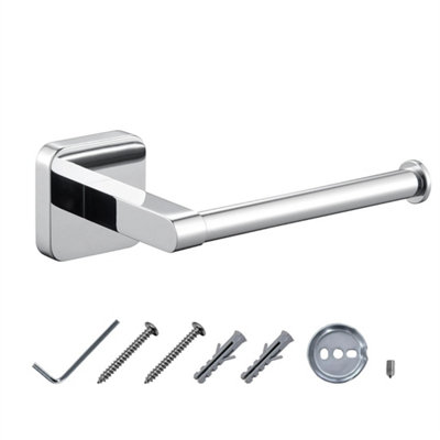 143mm Toilet Paper Holder Bathroom Wall Mounted Tissue Roll Rustproof from B&Q