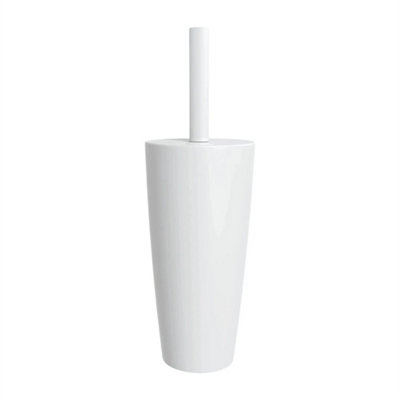 Toilet Brush & Holder White Flexible Bristles For Deep Cleaning from B&Q