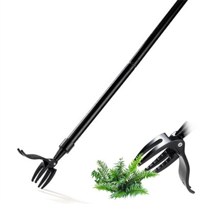 4-Teeth Weed Puller Portable Gardening Weeder Rake Hoe from B&Q